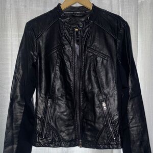 GUESS | Black Women's Faux Leather Moto Jacket